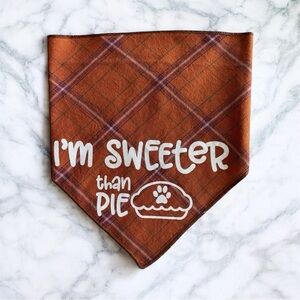 DOG Bandana - I’m Sweeter Than Pie - Size L Large